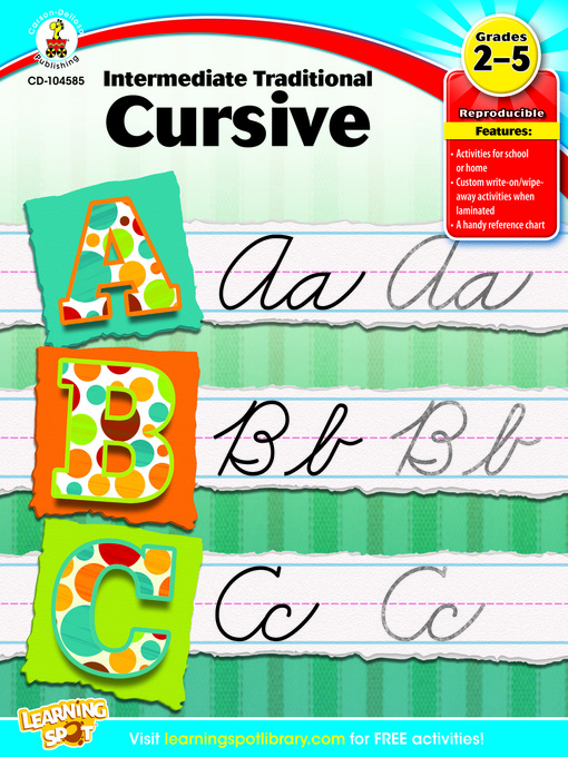 Title details for Intermediate Traditional Cursive, Grades 2 - 5 by Carson Dellosa Education - Wait list
